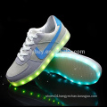 Youth fashion USB Charging casual rubber led light sole sneaker shoes